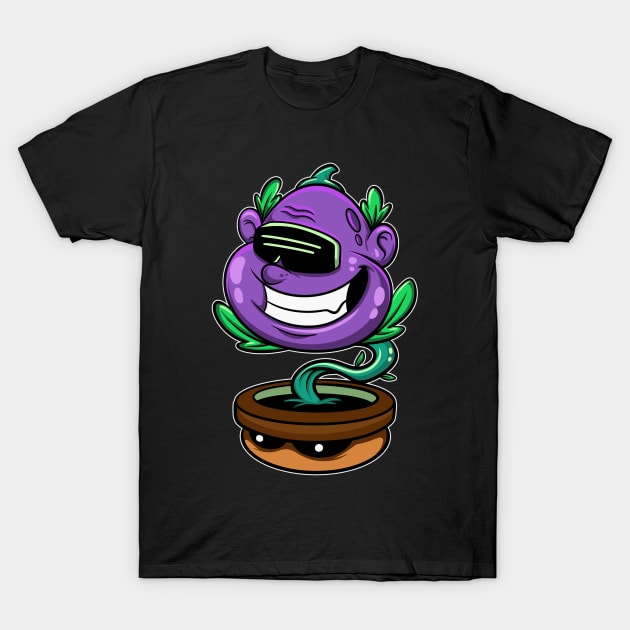 chill plant cartoon T-Shirt by Behold Design Supply